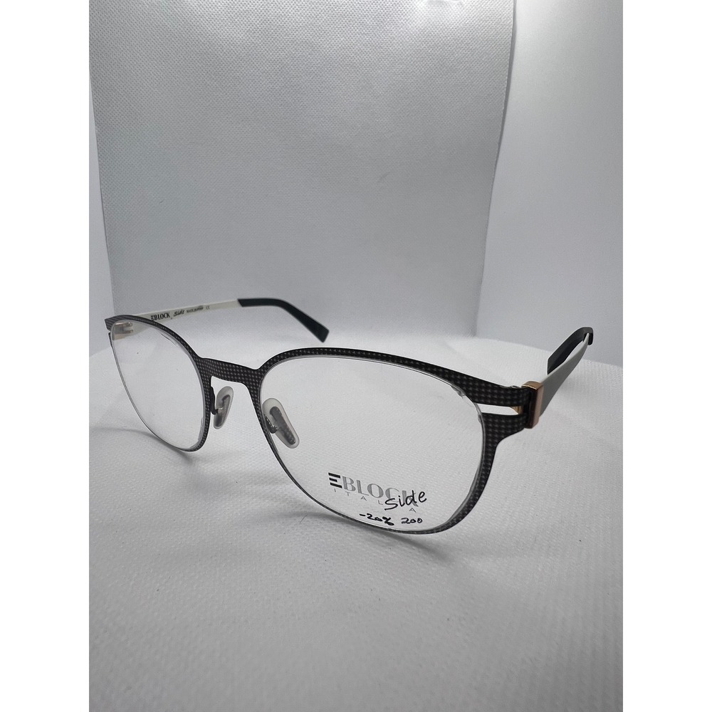 EBLOCK Side Eyeglasses Frames‎ Italy Designer Glasses Men's